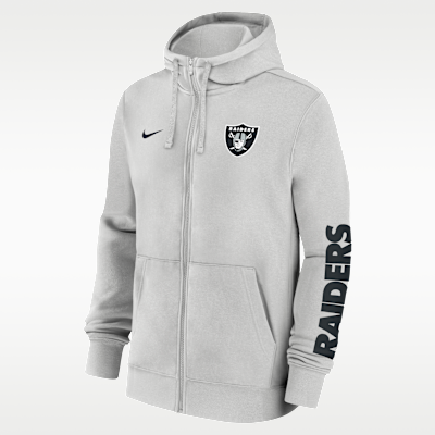 Las Vegas Raiders Club Men's Nike NFL Full-Zip Hoodie. Nike.com
